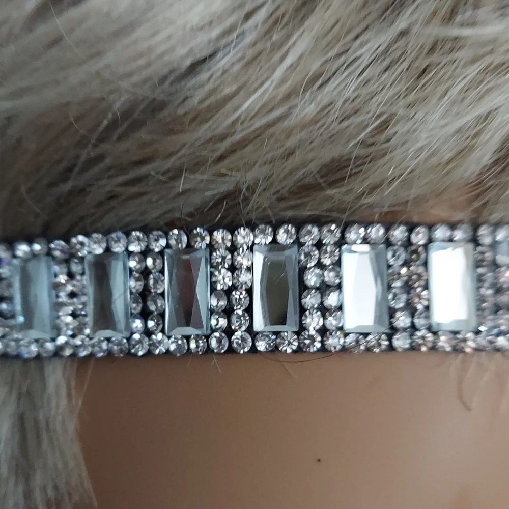 Emerald & Round Cut Crystal Bridal Gunmetal Headband